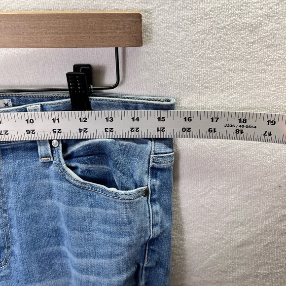 Paige Hoxton Ankle Distressed Jeans Womens 30 waist Blue Stretch Denim 2158 - Picture 4 of 9